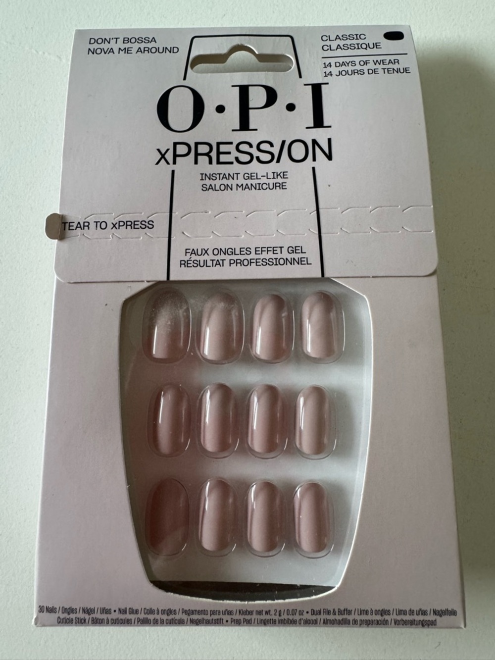 OPI xPRESS/ON Instant Gel-Like Press-On Nails in Soft Nude Pink